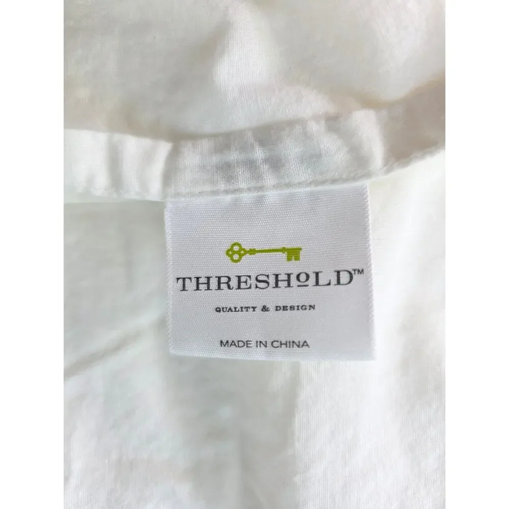 THRESHOLD Green Quilted Floral STANDARD Pillow Sham Set of 2
